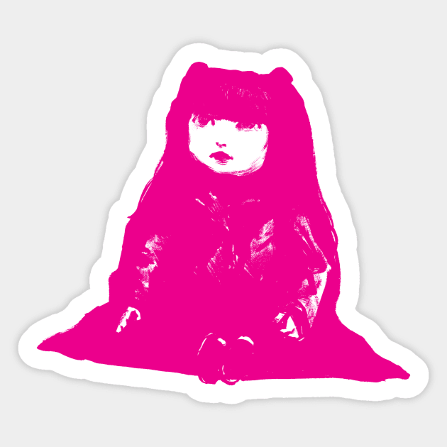 Nadja Doll Magenta Sticker by BertoMier